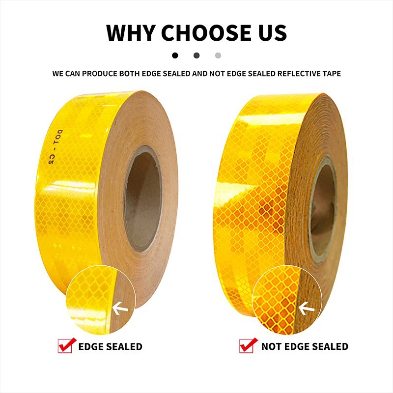 Yellow Reflective Tape PVC Honeycomb Adhesive For Truck For Vehicle (3)