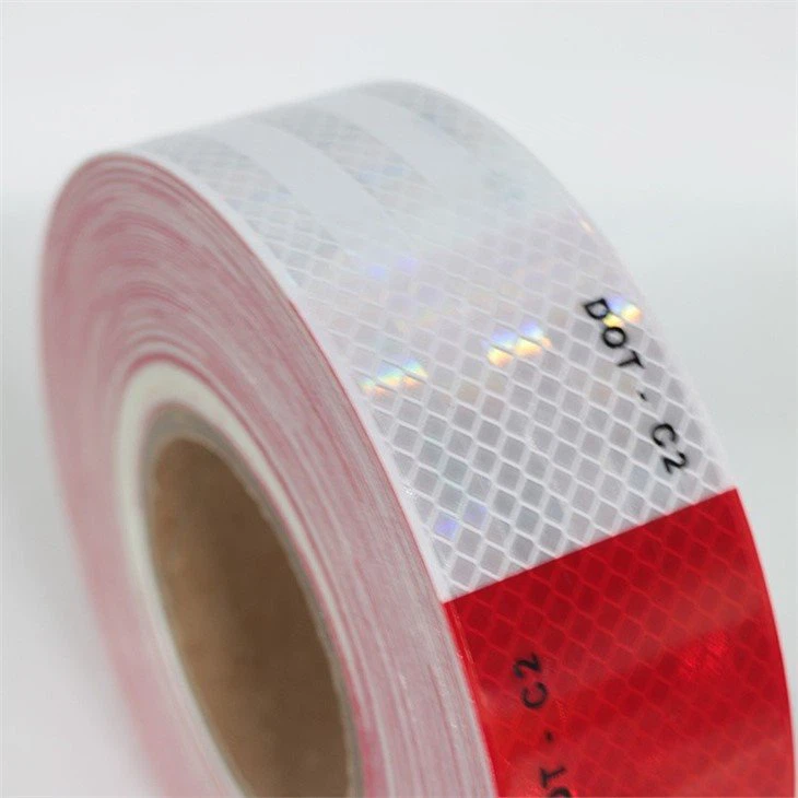 red and white reflective  tape